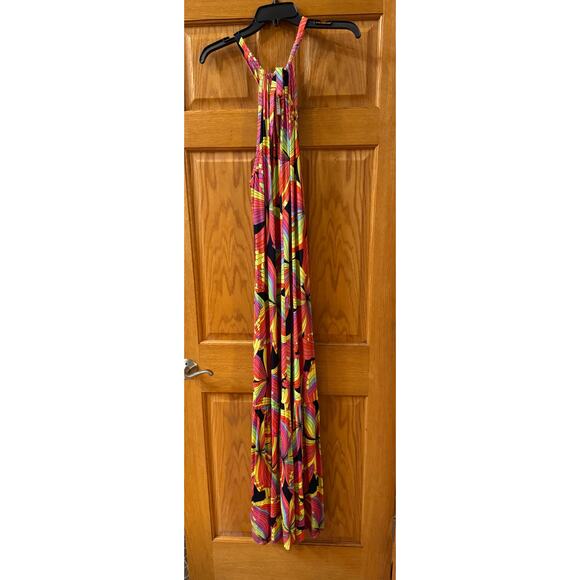 Trina Turk Women's multi color Printed Halter Maxi Dress size small new … - Picture 4 of 5